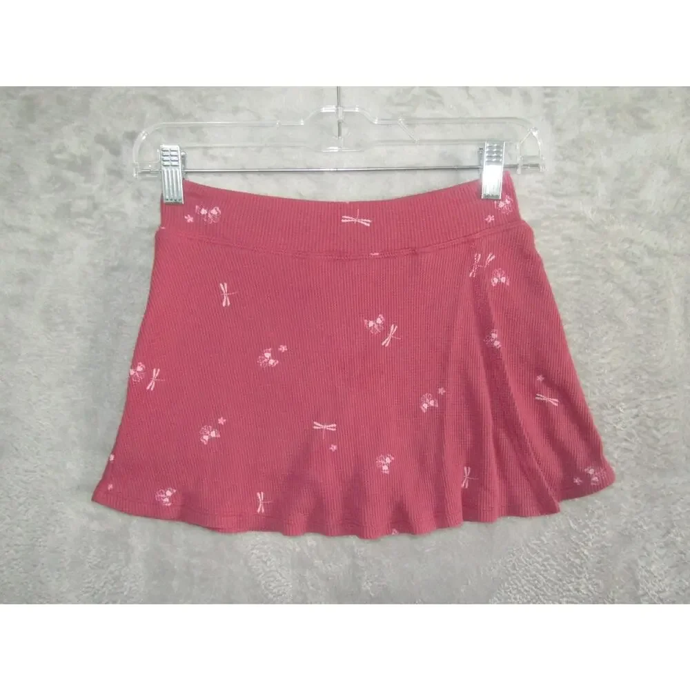 VTG Y2K OshKosh B’gosh Girls Skort Shorts Pink Floral Bow Print Size‎ 10A